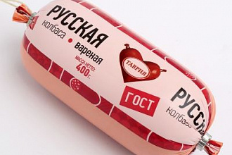 ПОРЦ Колбаса  Русская ГОСТ вар. коротыш 0,4 кг Таврия