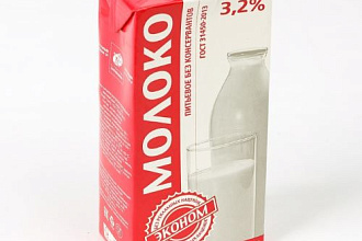 Молоко Эконом 1 л 3,2% ТБА БЗМЖ
