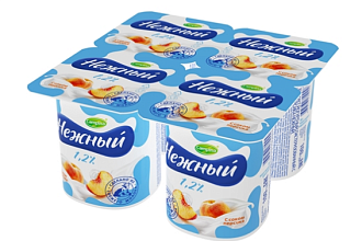 Йогурт 1,2% Нежный Персик 100гр. БЗМЖ 