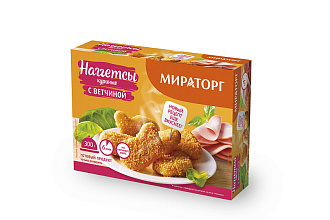 Наггетсы куриные с ветчиной 300г, Мираторг, Россия