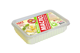 Масло сладко-сливочное несоленое "Крестьянское" м.д.ж. 72,5% по ГОСТ 32261-2013,контейнер 400г.,МЗН