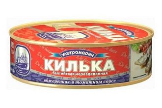 Ультрамарин Килька балт в томат соусе 240 гр