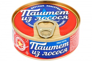 Паштет ЛОСОСЕВЫЙ 100г ключ Вкусные консервы 