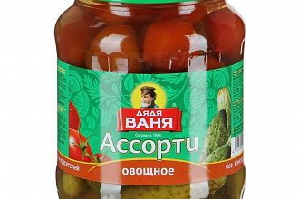 Дядя Ваня Ассорти овощ.марин.Огурцы и Томаты 8*680