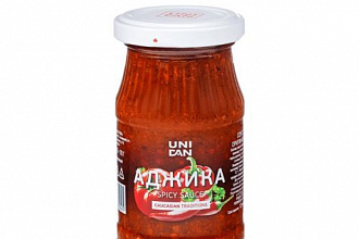Аджика оригинальная "UNI DAN"(ст/тв) 170г/18шт "Бастион"Лен.обл.