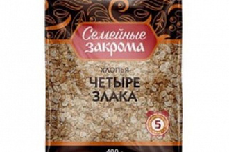 Хлопья быстрого приготовления Четыре злака 400гр.1*12шт