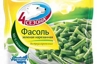 4 сезона Ов. Фасоль рез.зеленая стручковая 400г(20шт)