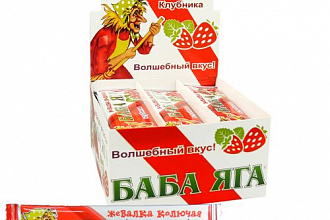 Баба-Яга клубника 11г 12*48 жевательная конфета