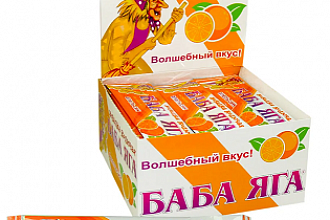 Баба-яга апельсин 11г 12*48жеват конфета