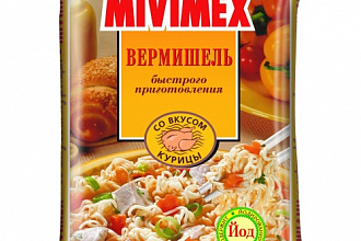 ВЕРМИШЕЛЬ быст.пригот. "MIVIMEX" со вкусом курицы, пакет  1/100 шт./50 гр, КУХНЯ БЕЗ ГРАНИЦ