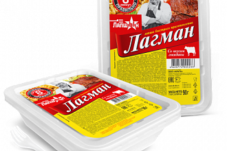 ЛАГМАН фас. "ЛАПШЫН" со вк. говядины, лоток  1/24 шт./90 гр, Рузик ТД