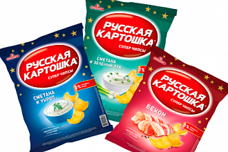 ЧИПСЫ АССОРТИ 1/24 шт./50 гр, РУССКАЯ КАРТОШКА