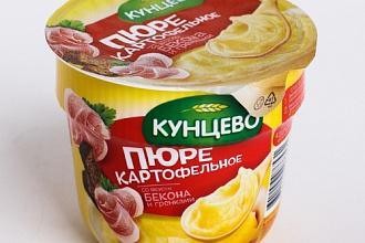 Пюре "Кунцево" б/п Бекон/гренки (т/ст) 40г/24шт