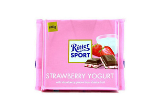 Шоколад Ritter Sport клубника и йогурт 100 гр.