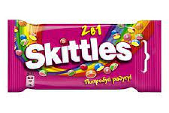 Skittles жев.конфеты в глазури 2 в 1 38 гр.