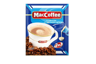 Напиток MacCoffee кофейный растворимый (3 в 1) со вкусом сгущенного молока м/уп 20г