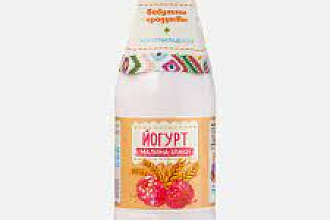 Йогурт "Бабулины продукты" Малина-злаки 1,5% РЕТ-бутылка 0,4 кг