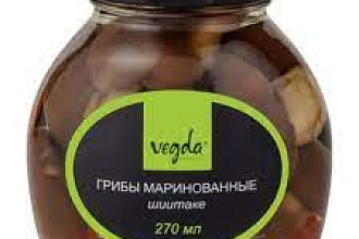 Грибы маринованные шиитаке "Vegda product" 270 мл