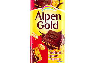 Ноколад Alpen Gold соленый арахис крекер 85гр