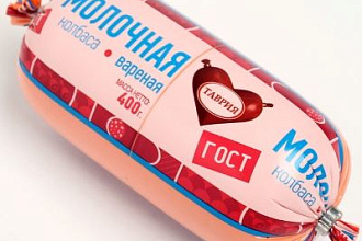 Колбаса "Молочная" ГОСТ вар. коротыш 0,4кг Таврия