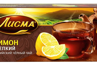 Чай ПАКЕТ Лисма Крепкий Лимон 25пак.