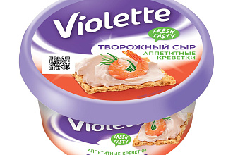 Творожный сыр Виолетта с креветками 140 г
