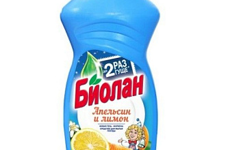 Биолан д/посуды Апельсин-Лимон 450мл.