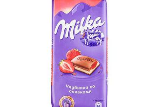 Шоколад Milka молоч клубника 85гр