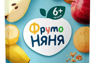 Пюре Салатик из фруктов ябл/банан/груша/персик Фрутоняня