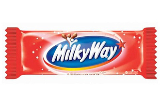 Батончик шоколадный Milky Way со вкусом клубничного коктейля 26г