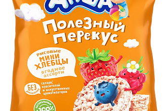 Хлебцы Мини Агуша рисовые ягодное ассорти 30г