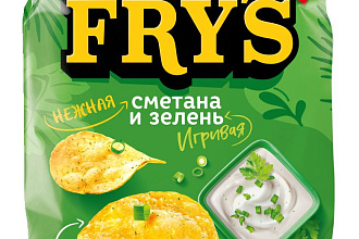 Чипсы из натур. картофеля FRY’S (Фрайс) вкус Нежная сметана и игривая зелень 70 г