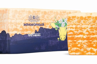 Сыр Беловежский Мраморный 45% вес. ФабрикаКачества