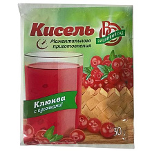 Кисель Клюква с кусочками б/п 30гр. Вишневый сад