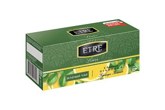 «ETRE», чай зеленый с ароматом лимона, 25пак
