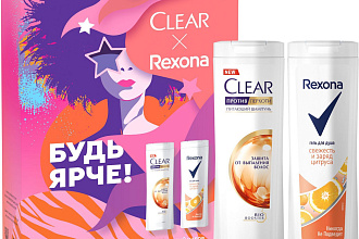 ПН Женский CLEAR+REXONA шампунь+гель д/душа 200+200мл