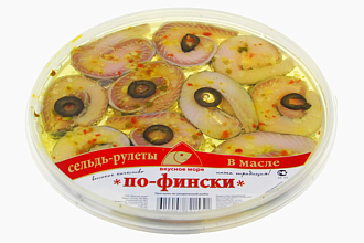 Рулеты из сельди по-фински 200г Вкусное море