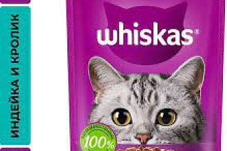 Корм влажный 75гр. д/кошек Индейка-кролик рагу Whiskas