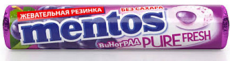 Жев. рез. Ментос 15,5г Ролл Виноград 1/24