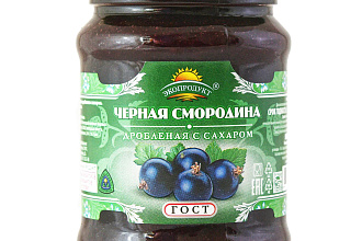 Черная смородина дробленая с сахаром Экопродукт 320 гр