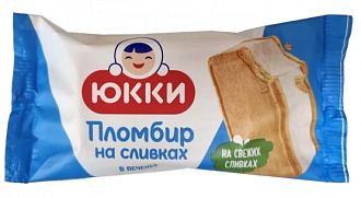 Беларусь Брикет Юкки Пломбир на сливках в печенье(926)  0.08кг * 36шт, шт
