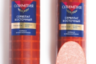 Сервелат Восточный в/к в/у СРЕЗ 330гр. Олимпия