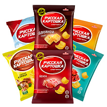 Чипсы "Русская картошка" Сметана/укроп  140г/9шт "Русскарт"