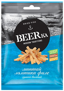 Рыба BEERka Минтай филе ломтики 25г 1/25