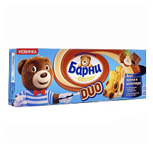 Пирожное Барни медв-к DUO шоколад и орех 20*150 г
