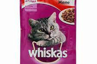 Корм влажный 75гр. д/кошек Говядина Ягненок желе Whiskas