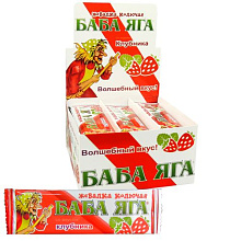Конфета жевательная Клубника 11гр. Баба-Яга 12/48 