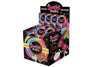 Карамель на палочке сердце SWEET POPS BLACK 10гр