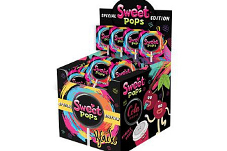 Карамель на палочке сердце SWEET POPS BLACK 10гр