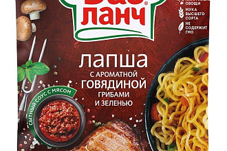 Лапша Говядина-Грибы-Зелень 75гр./60шт. Бизнес Ланч